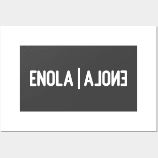 Enola Alone, white Posters and Art